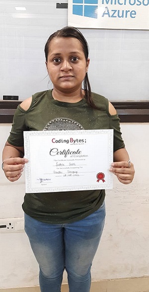Coding Bytes student certificate